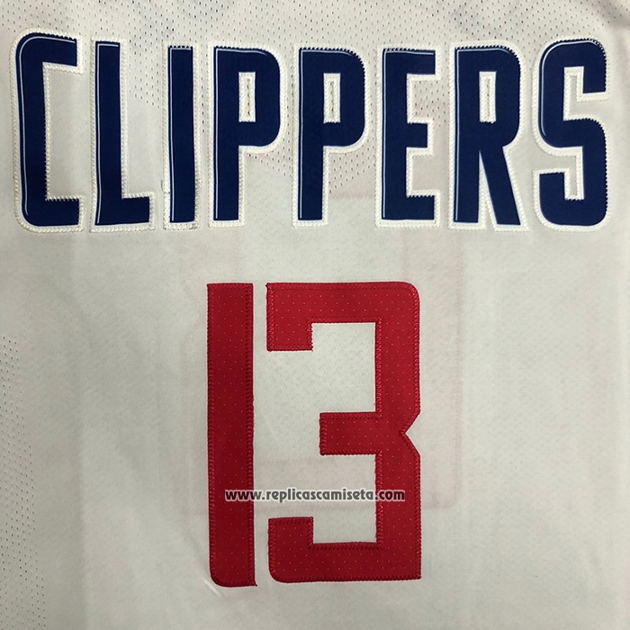 Camiseta Los Angeles Clippers Paul George #13 Association 2020-21 Autentico Blanco